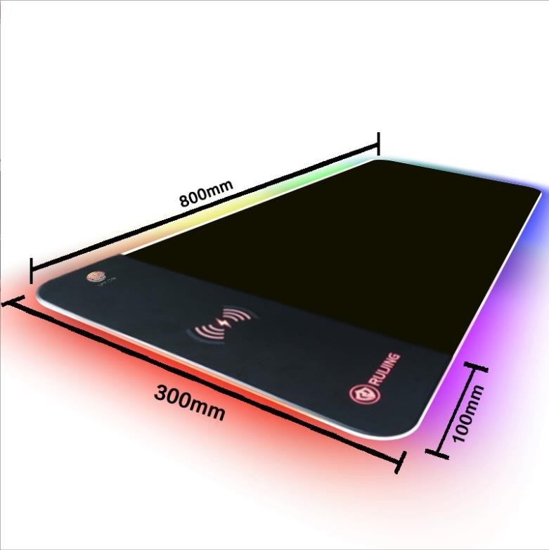 彩印發(fā)光無線充鼠標(biāo)墊
